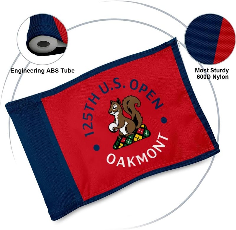 2BUT Oakmont Country Club Golf Pin PGA Flag Practic Putting Green Golf Flag For Backyard Garden Double-Sewn 600D Nylon Miniature Pin Flag Regulation Tube Flag(D 8"X6") - Image 3